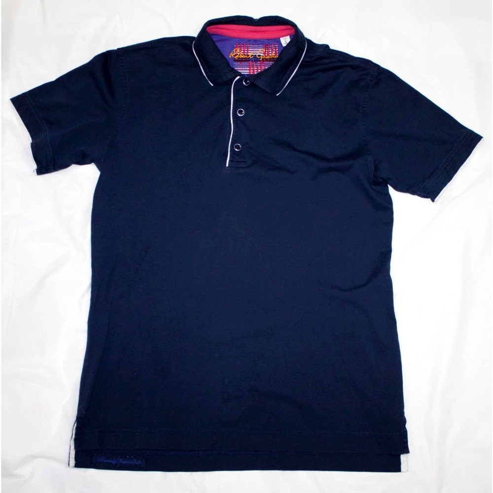 Robert Graham Classic Fit Mens Short Sleeve Golf Polo Cotton Shirt Size‎ Small